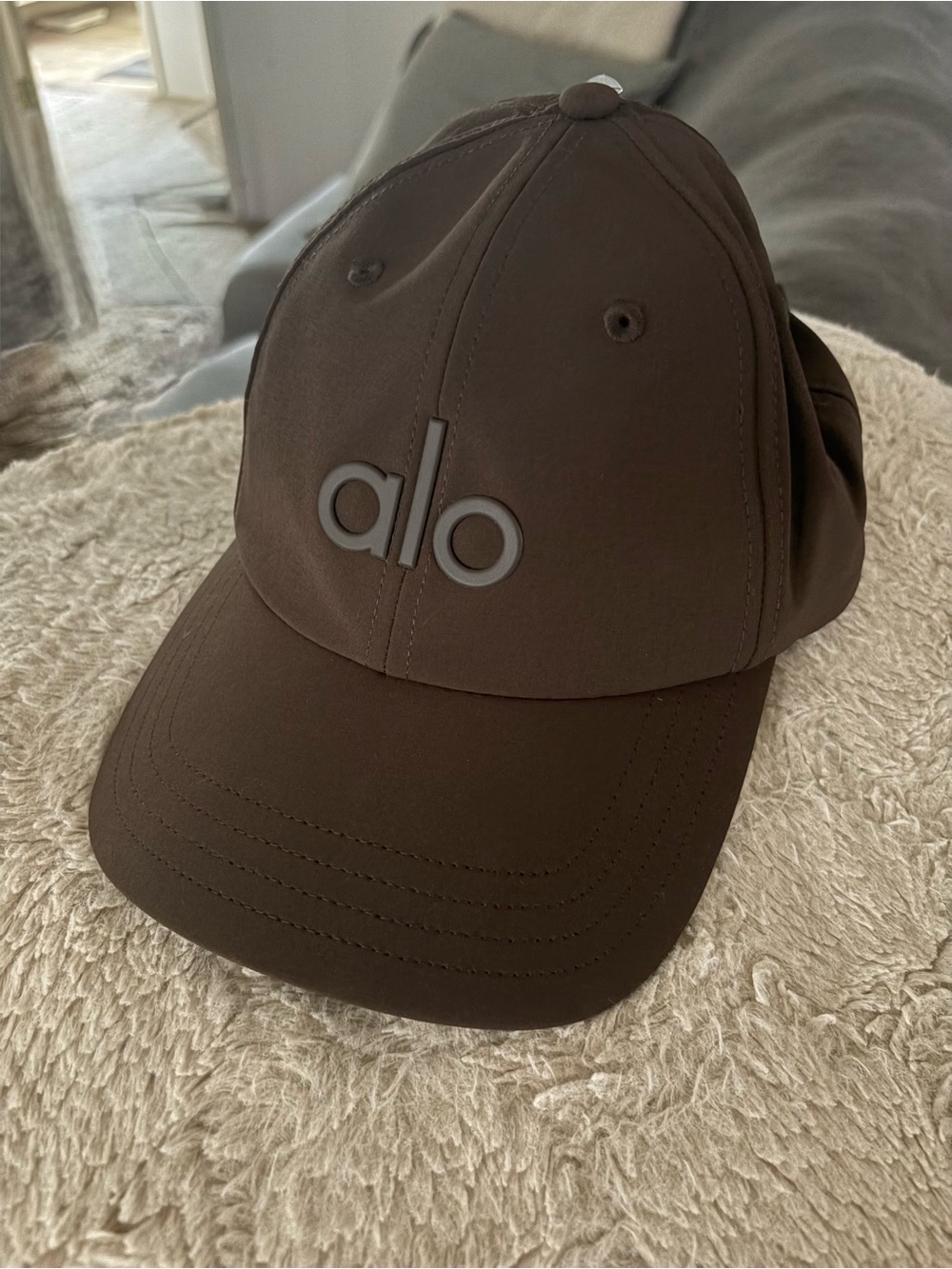 ALO Yoga Brown Logo Baseball Cap